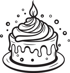 Vintage Bakery Symbol Artisanal Craftsmanship Old fashioned Cake Design Celebrating Traditional Sweets