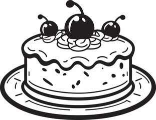 Classic Cake Symbol Time Honored Baking Tradition Vintage Confectionery Icon Artistic Dessert Heritage