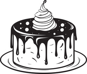 Vintage Confectionery Icon Artistic Dessert Heritage Elegant Cake Emblem Retro Bakery Elegance