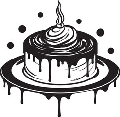 Victorian Style Cake Design Graceful Bakery Art Vintage Round Cake Symbol Symbolic Art of Baking