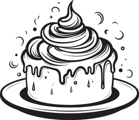 Classic Victorian Cake Icon Elegance in Pastry Vintage Style Dessert Logo Artistic Cake Legacy