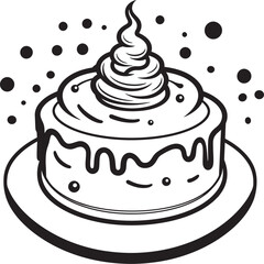 Victorian Era Cake Logo Timeless Confectionery Vintage Bakery Symbol Artisanal Craftsmanship