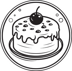 Elegant Vintage Cake Badge Iconic Bakery Legacy Rustic Round Cake Emblem Vintage Dessert Appeal