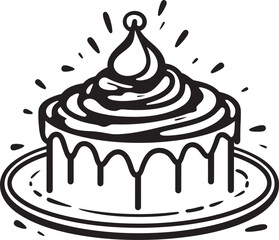 Old fashioned Cake Design Traditional Delights Elegant Vintage Cake Badge Iconic Bakery Legacy