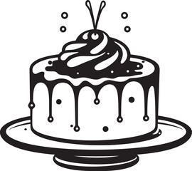 Rustic Round Cake Design Vintage Dessert Charm Antique Cake Symbol Symbolic Pastry Tradition