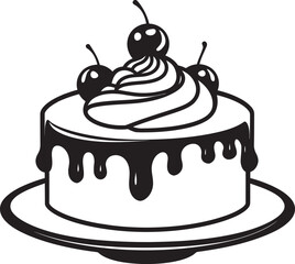 Antique Style Cake Logo Vintage Pastry Excellence Classic Cake Design Artisanal Bakery Elegance