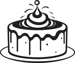 Elegant Vintage Cake Badge Artisan Pastry Craft Rustic Bakery Emblem Vintage Cake Charm