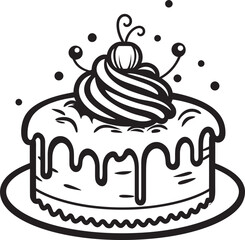 Nostalgic Round Cake Design Retro Sweetness Victorian Era Cake Badge Classic Confectionery