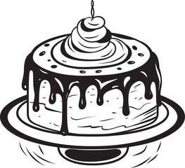 Rustic Bakery Badge Vintage Cake Appeal Antique Cake Design Iconic Baking Tradition