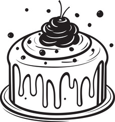 Antique Bakery Badge Artistic Cake Design Classic Cake Icon Nostalgic Bakery Craft