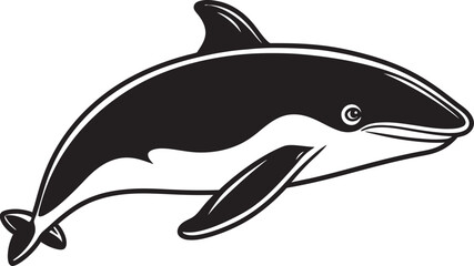 Minimalist Whale Logo Essential Marine Symbol Contemporary Whale Emblem Current Aquatic Art