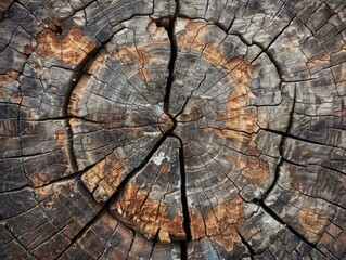 Fototapeta premium Texture of wood background closeup, top view, surface with natural pattern and various wood grain details