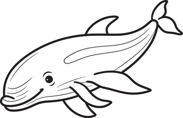 Minimalist Whale Emblem Simplified Aquatic Majesty Whale Badge Design Artistic Representation of the Sea