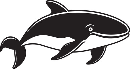 Majestic Whale Badge Iconic Aquatic Emblem Whale Graphic Design Artistic Creation of Marine Majesty