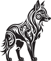 Minimalistic Wolf Icon Minimalist Artistry Simple Wolf Emblem Graphic Representation