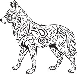 Simple Wolf Icon Contemporary Minimalism Minimalist Wolf Symbol Essential Wildlife Representation