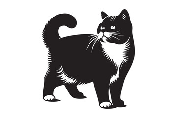 Cat silhouette vector illustration