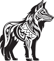 Simple Wolf Symbol Minimalistic Wildlife Art Minimalistic Wolf Icon Artistic Expression