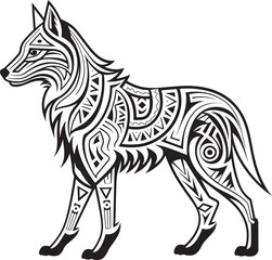 Simple Wolf Icon Symbolic Simplicity Minimalistic Wolf Design Cultural Significance
