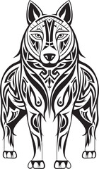 Minimalistic Wolf Design Cultural Significance Tribal Wolf Symbol Natures Essential Symbol