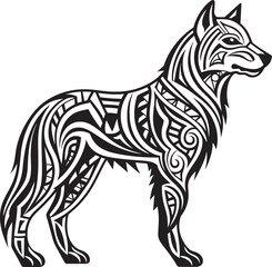Minimalist Tribal Icon Raw Power in Design Primitive Wolf Design Minimalistic Wildlife Art