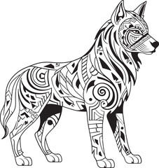 Simple Wolf Icon Cultural Depth in Design Minimalistic Wolf Emblem Minimalistic Artistry