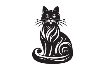 Cat silhouette vector illustration