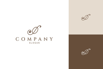 Music and coffee logo in minimalist line art design concept