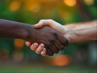 handshake between two people