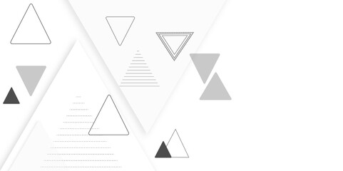 Vector white geometric triangle futuristic background. Triangle mosaic template for technology for banner, poster.