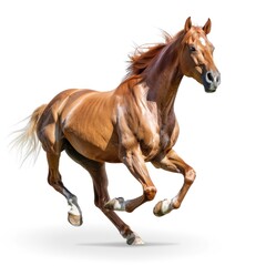 Obraz premium Majestic Horse Isolated on White Background. High-Quality Animal Image