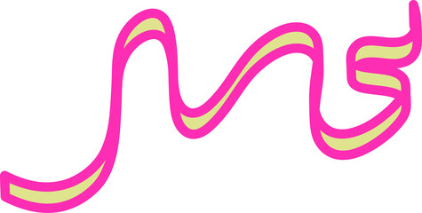 Colorful ribbons, birthday, festive carnival, party greeting