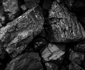 close up of charcoal 