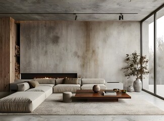 Modern living room with a sofa