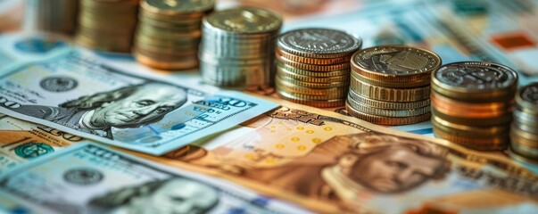 Currency exchange rates fluctuating wildly, international market stress, minimalist style, clean lines, high detail, sharp focus