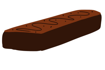 chocolate cake isolated on white