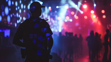 Security officer in a night club