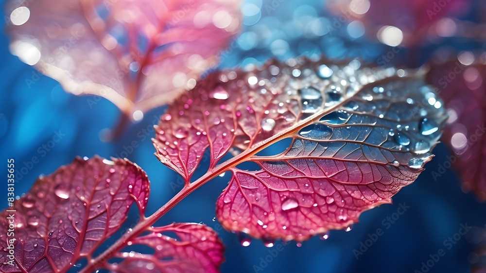 Poster an enchanting visual of a delicate transparent skeleton leaf revealing its intricate texture against