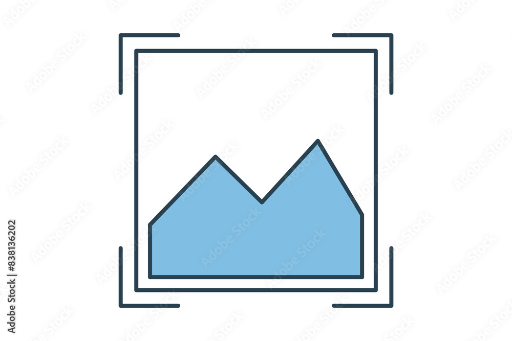 Poster resize icon. icon related to edit tool. suitable for web site, app, user interfaces, printable etc. 