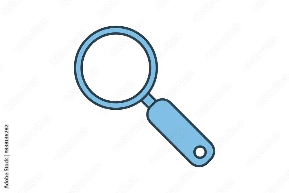Poster magnifying glass icon. icon related to edit tool. suitable for web site, app, user interfaces, print