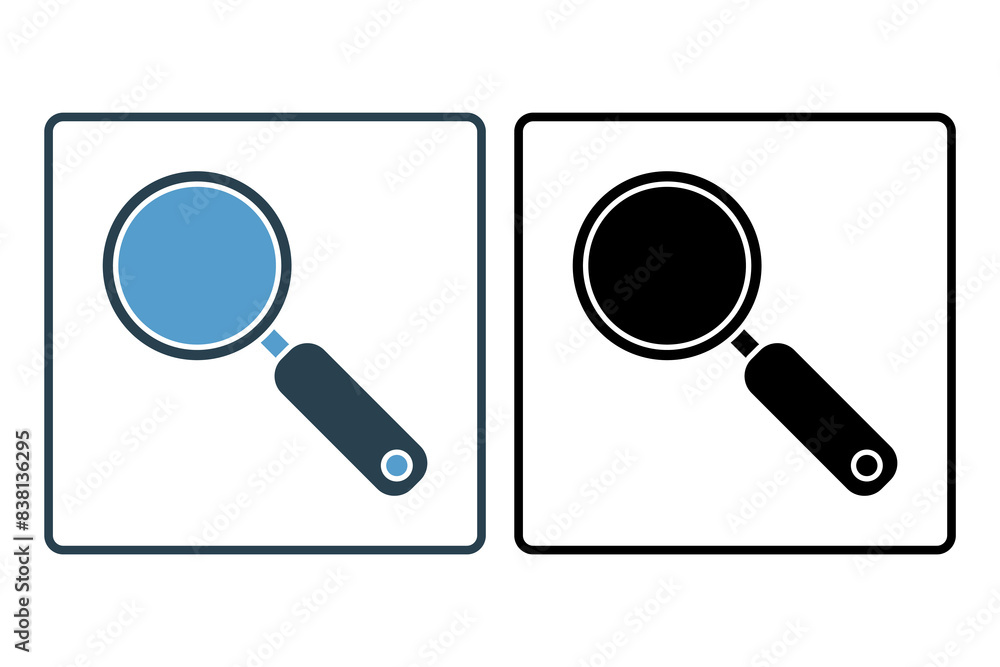 Poster magnifying glass icon. icon related to edit tool. suitable for web site, app, user interfaces, print