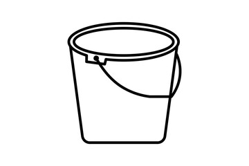 Bucket icon. icon related to edit tool. suitable for web site, app, user interfaces, printable etc. line icon style. simple vector design editable