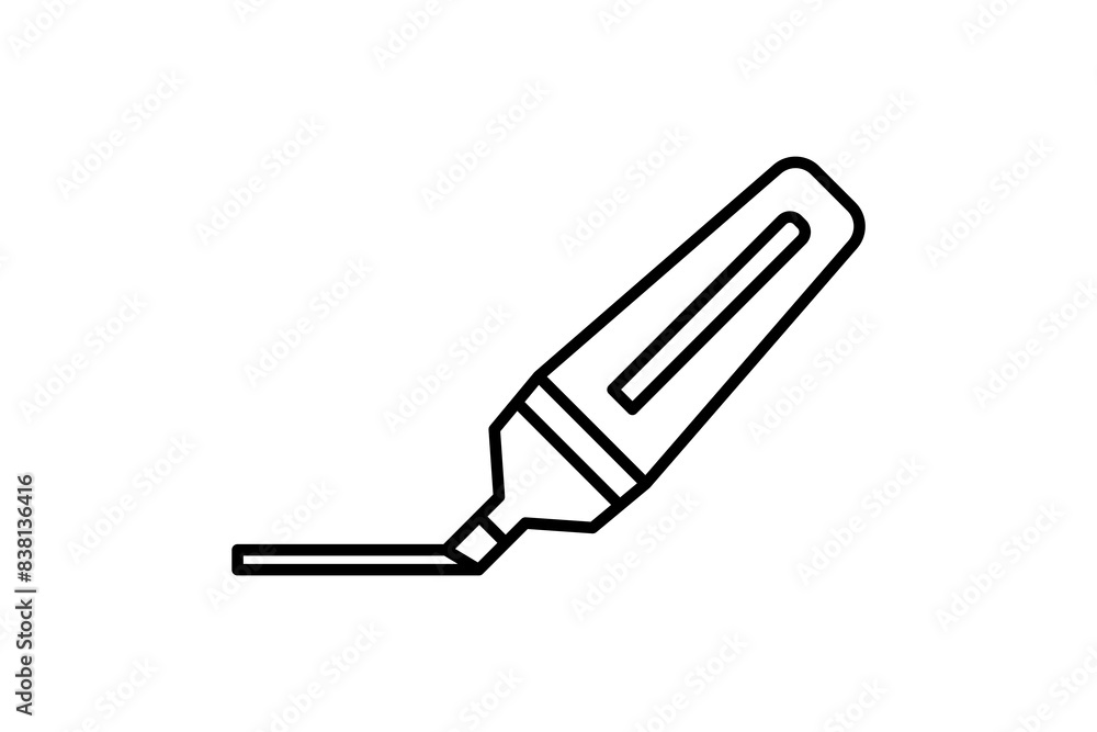 Poster highlighter icon. icon related to edit tool. suitable for web site, app, user interfaces, printable 