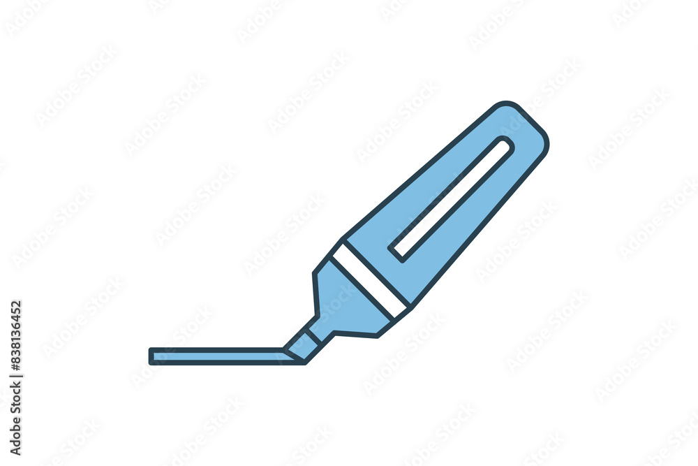 Poster highlighter icon. icon related to edit tool. suitable for web site, app, user interfaces, printable 