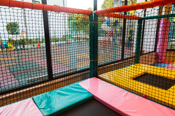 The interior of a children's entertainment center where parents can send their children for a while.