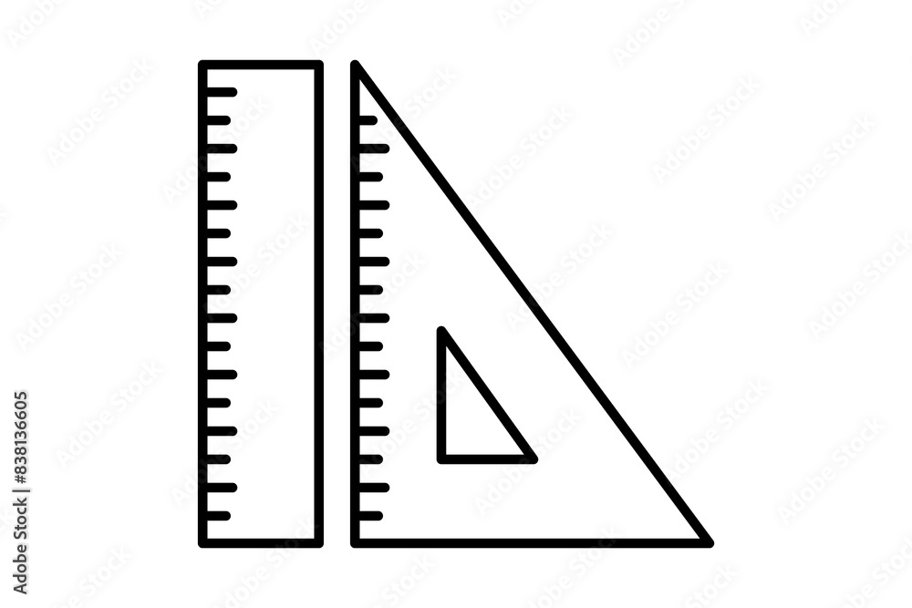 Aufkleber ruler icon. icon related to edit tool. suitable for web site, app, user interfaces, printable etc. l