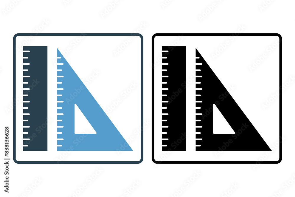 Poster ruler icon. icon related to edit tool. suitable for web site, app, user interfaces, printable etc. s