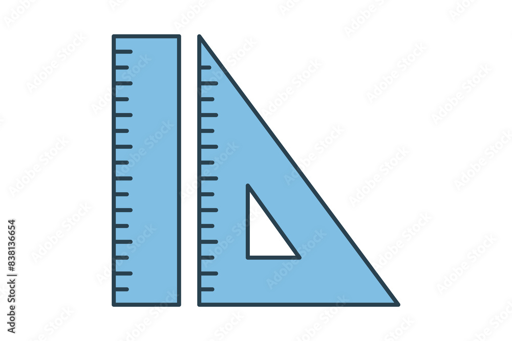 Poster ruler icon. icon related to edit tool. suitable for web site, app, user interfaces, printable etc. f