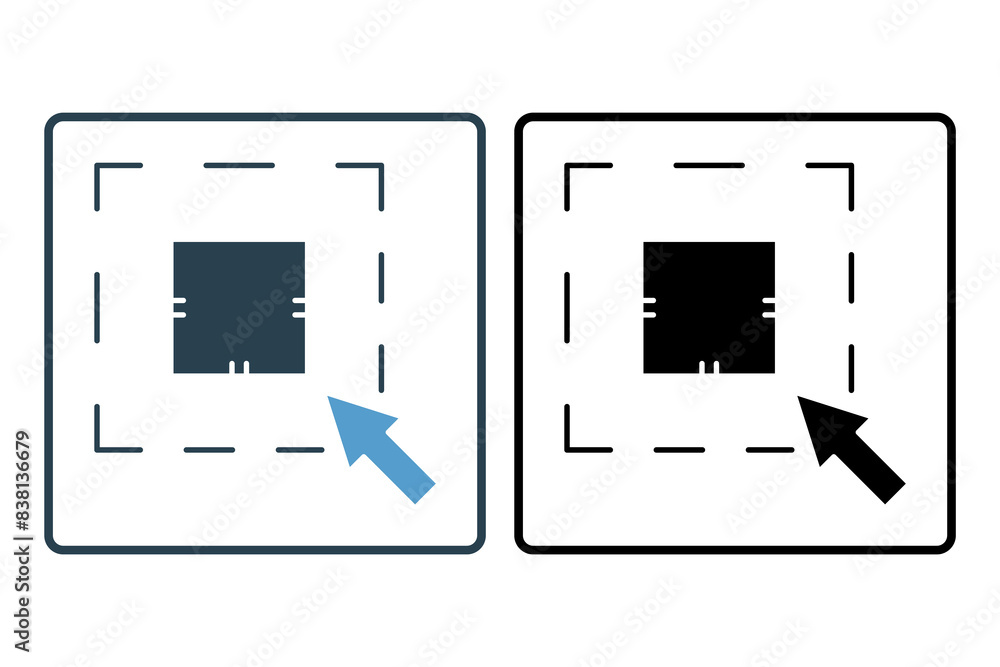 Poster selection tool icon. icon related to edit tool. suitable for web site, app, user interfaces, printab