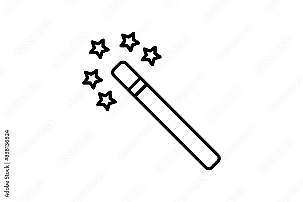 Poster magic wand icon. icon related to edit tool. suitable for web site, app, user interfaces, printable e